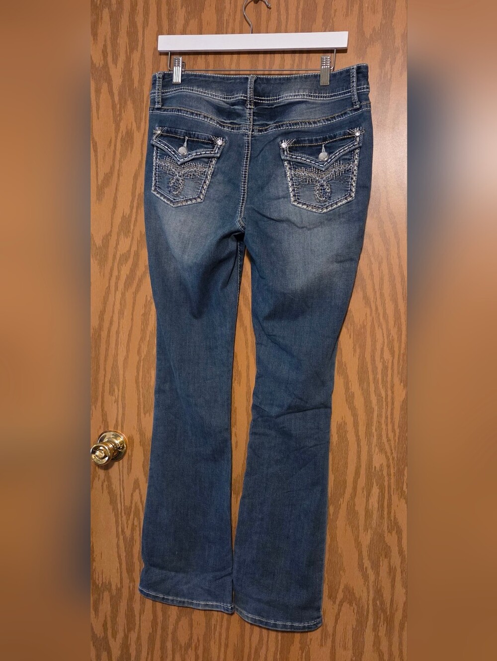 Apt. 9 Women's Bootcut Blue Jeans w/ Embellished Pockets Women’s Size 10